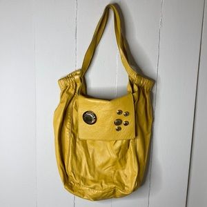 Gustto ESTIVA Leather Yellow Handbag Super super soft !!!